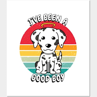 Cute dalmatian dog is a good boy Posters and Art